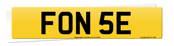 Registration number FON 5E